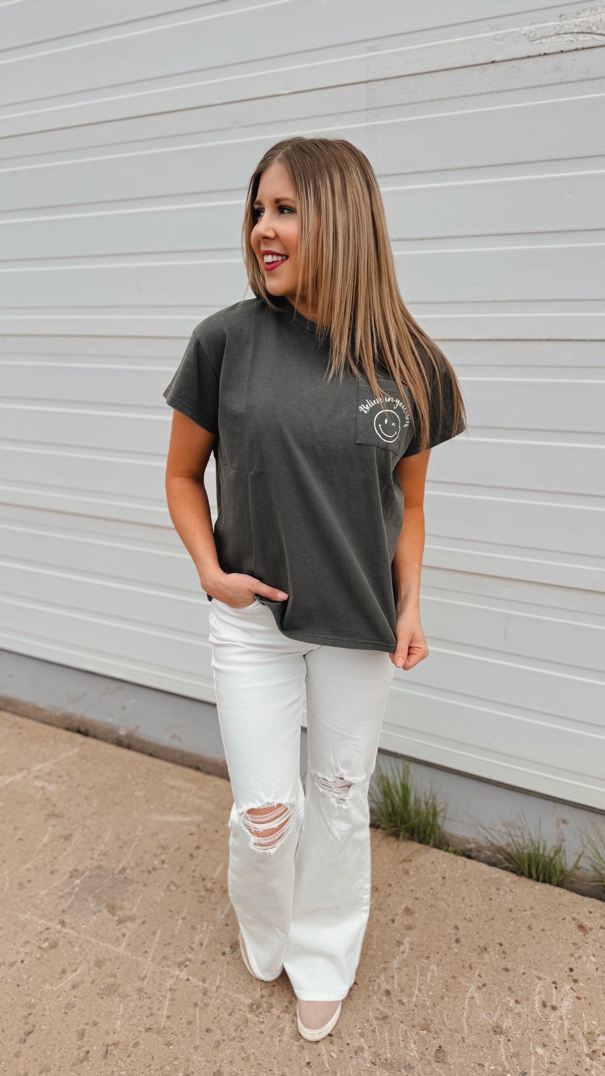 Believe In Yourself Tee | Charcoal