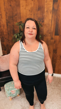 Ann Marie Stripe Tank Top | White