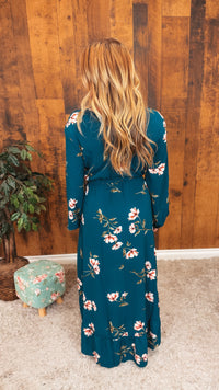 Eden Floral Maxi Dress | Teal