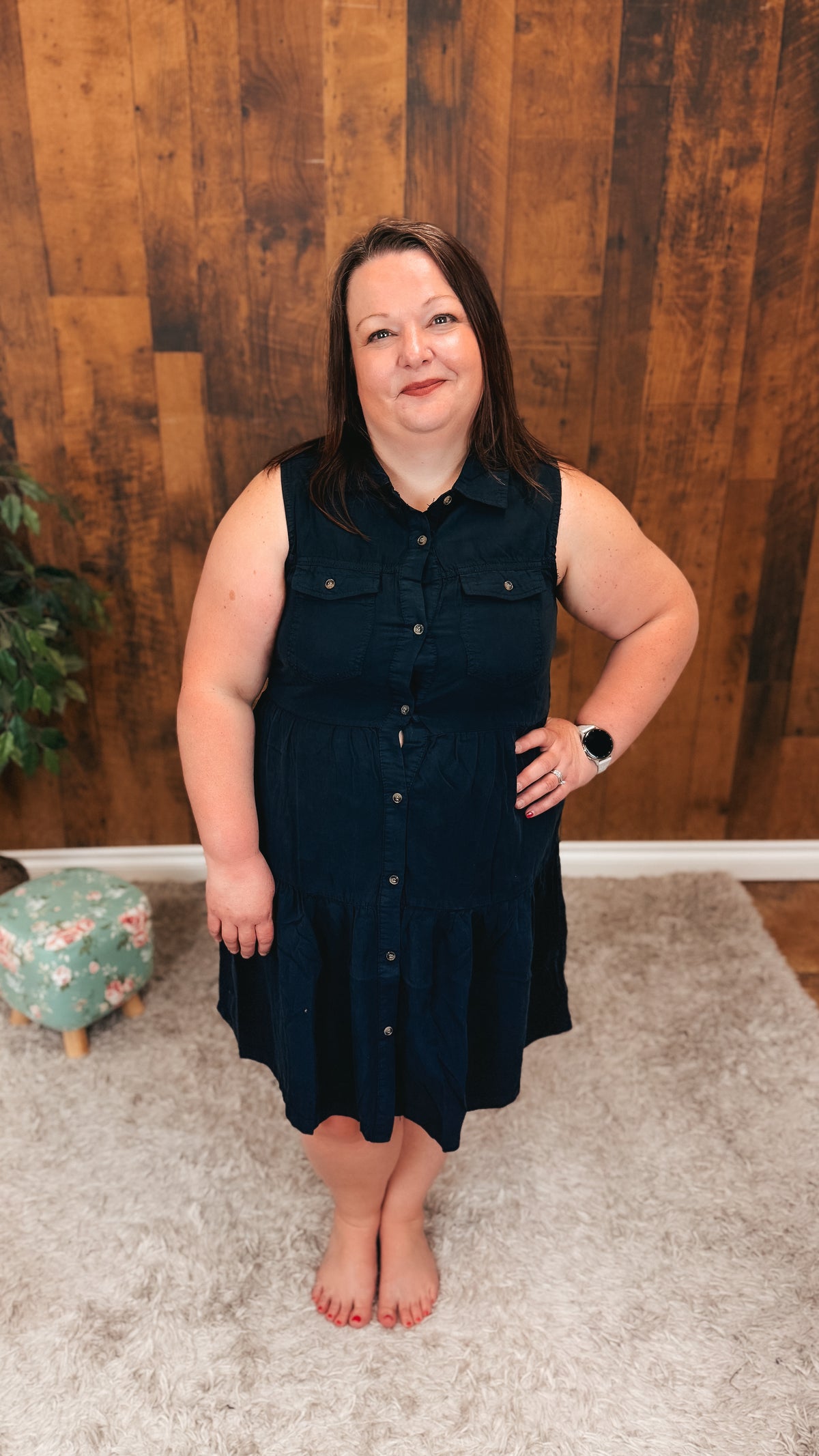 Jackie Chambray Dress | Black