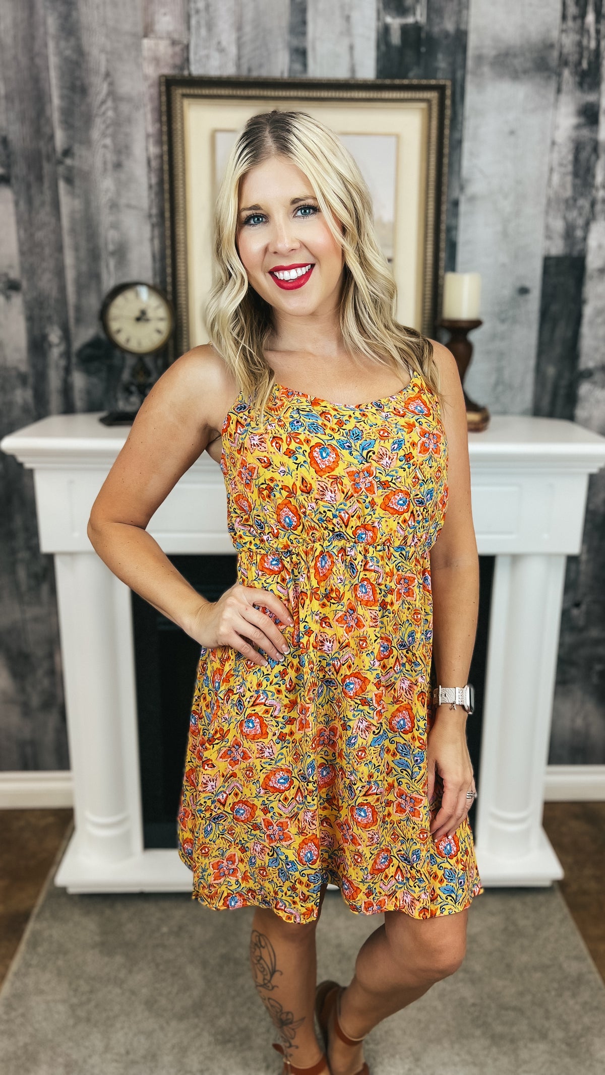 Diane Floral Sundress | Yellow