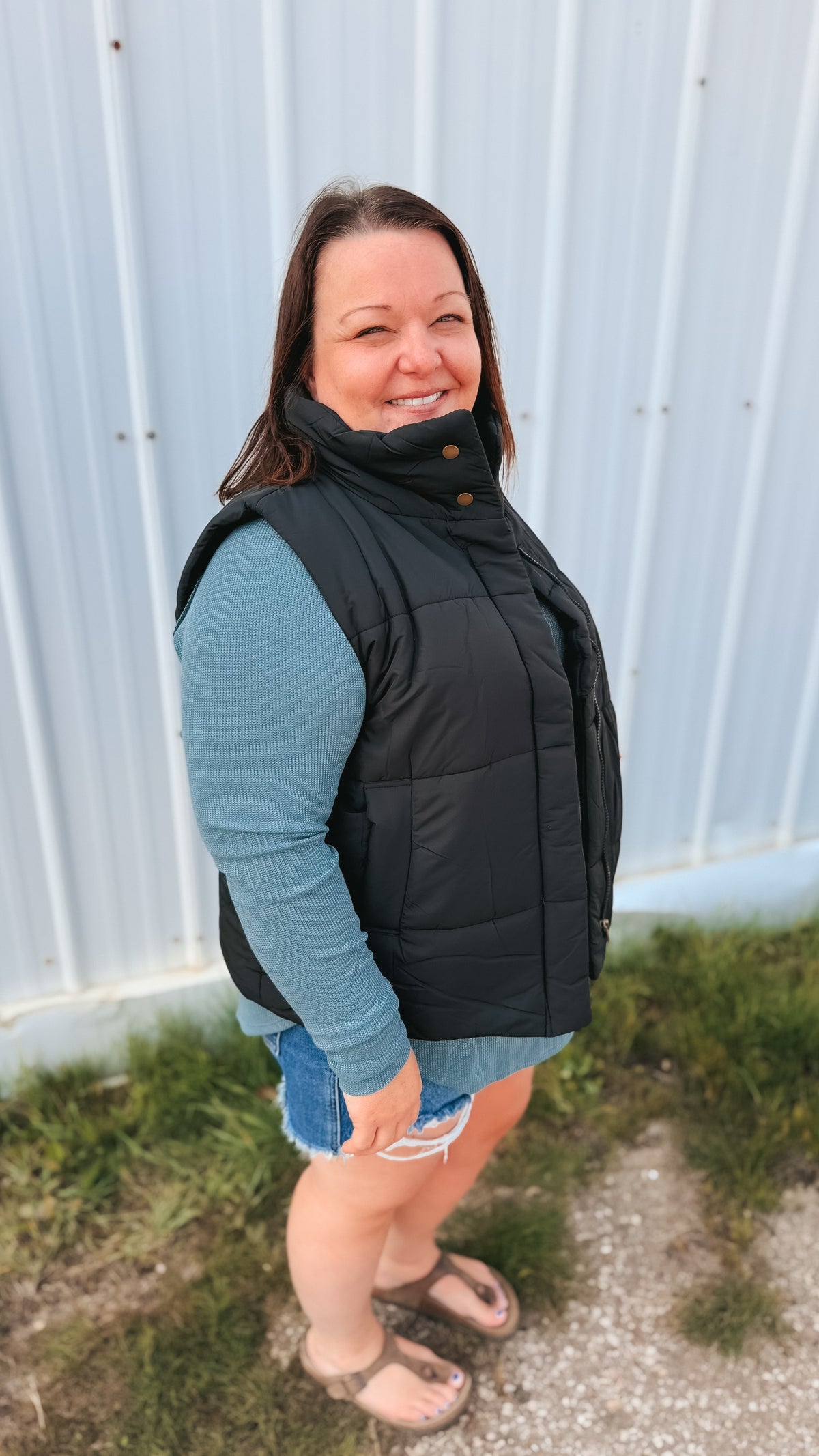 Tori Puffer Vest | Black