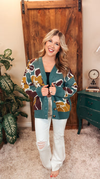 Jessica Floral Cardigan | Forest