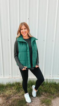 Tori Puffer Vest | Hunter Green