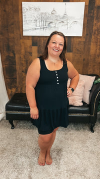 Leah Tiered Tunic | Black