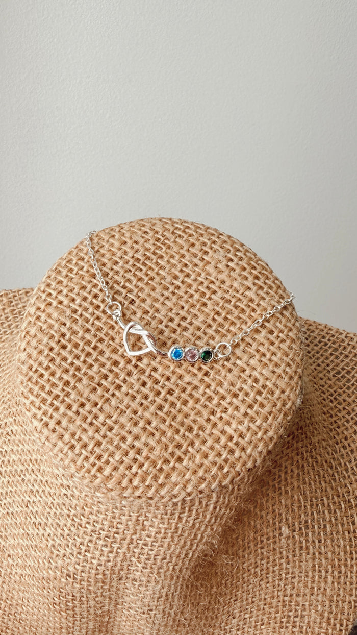 Heart Knot Bracelet | Blue, Pink, Green
