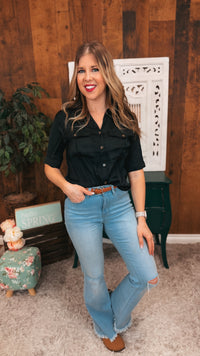 Chelsea Button Up Blouse | Black