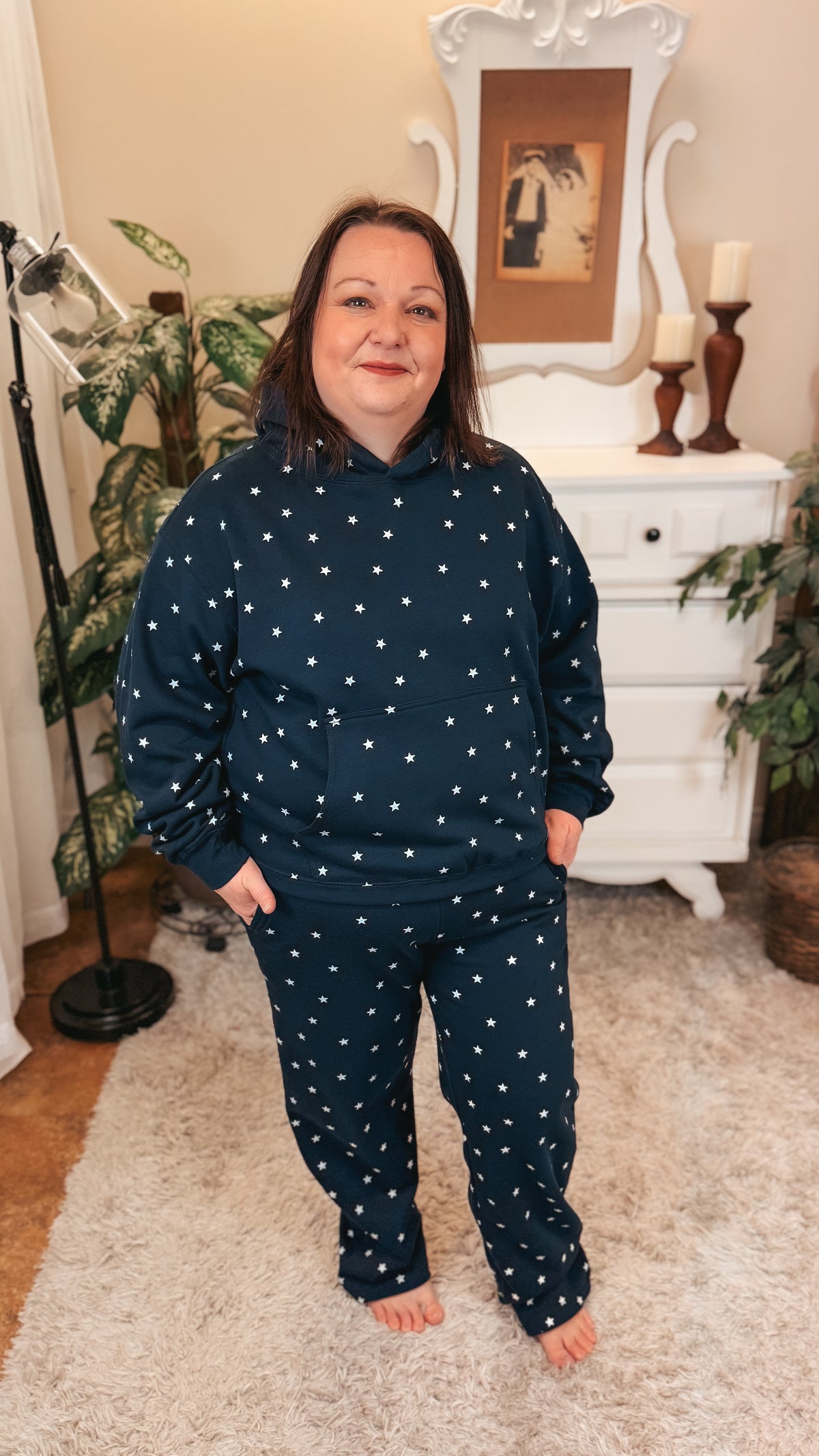 Arianna Star Hoodie | Navy