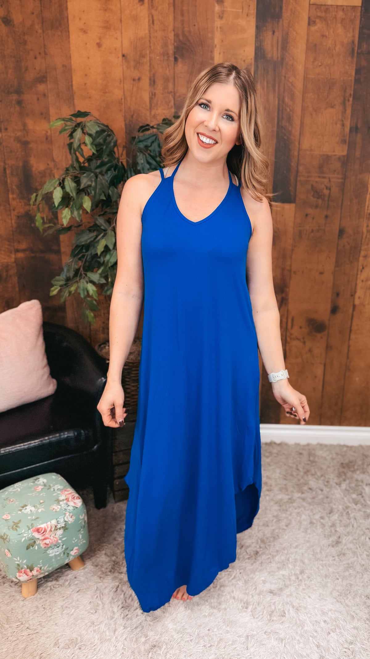 Gerri Maxi Sundress | Royal Blue