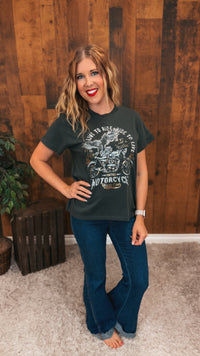 Motorcycle Graphic Tee | Grey