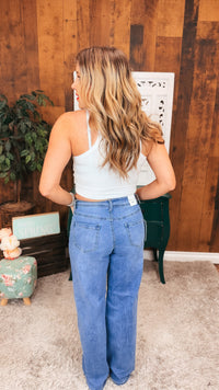 Jake Straight Leg Stretch Denim | Medium Blue