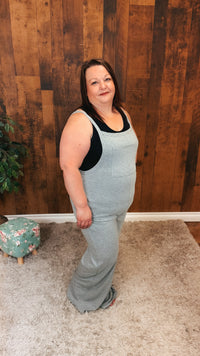 Rebecca Wide Leg Romper | Heather Grey
