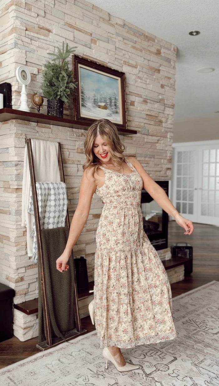 Natasha Floral Sundress | Light Yellow
