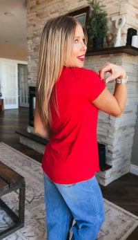 Morgan Basic Tee | Red