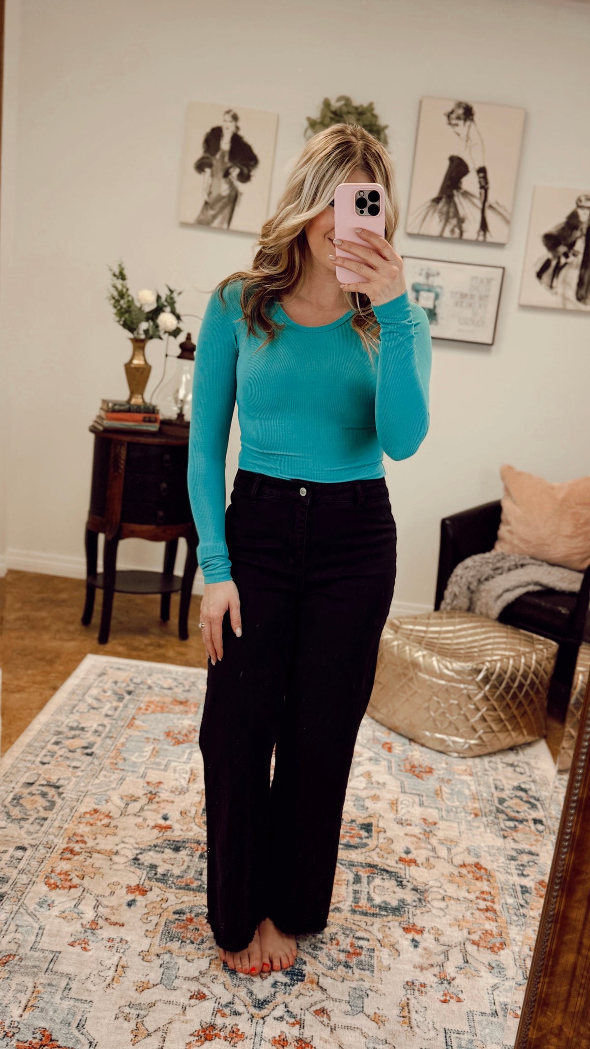 Tatum Ribbed Long Sleeve | Emerald Green