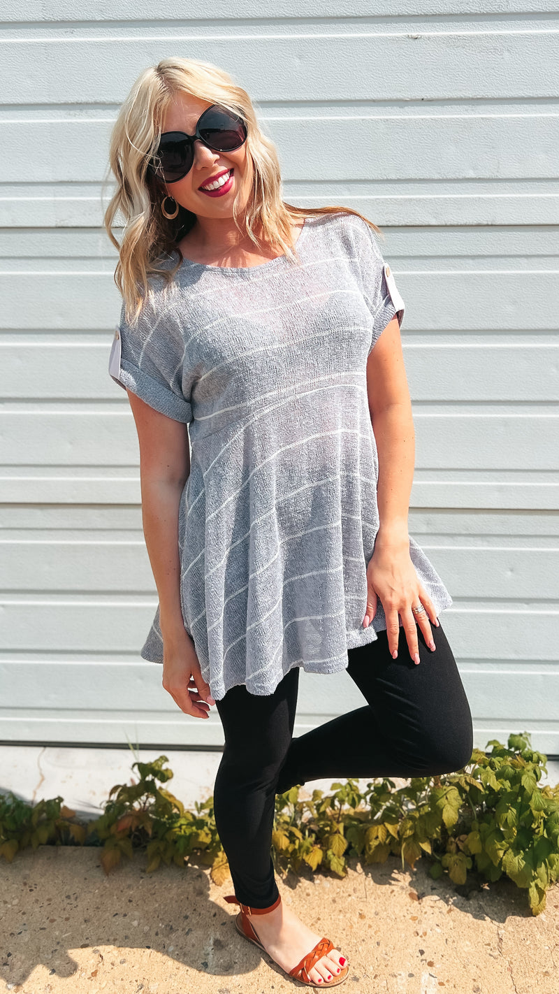 Kelsey Knit Tunic: Blue