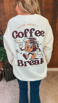 Coffee Break Crewneck | Cream