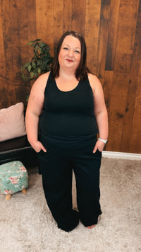 Toni Wide Leg Jogging Pants | Black