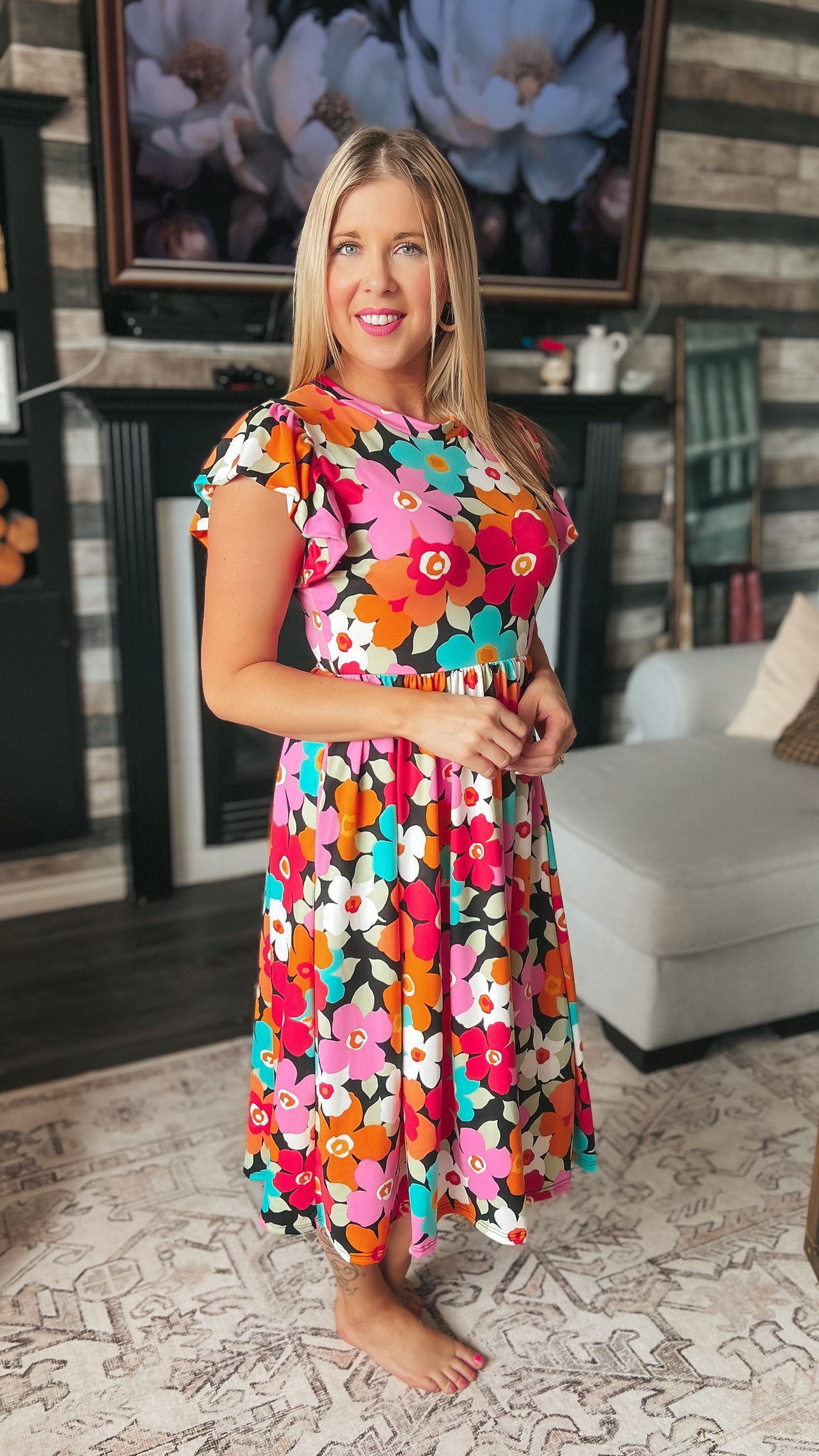 Victoria Floral Sundress: Bold