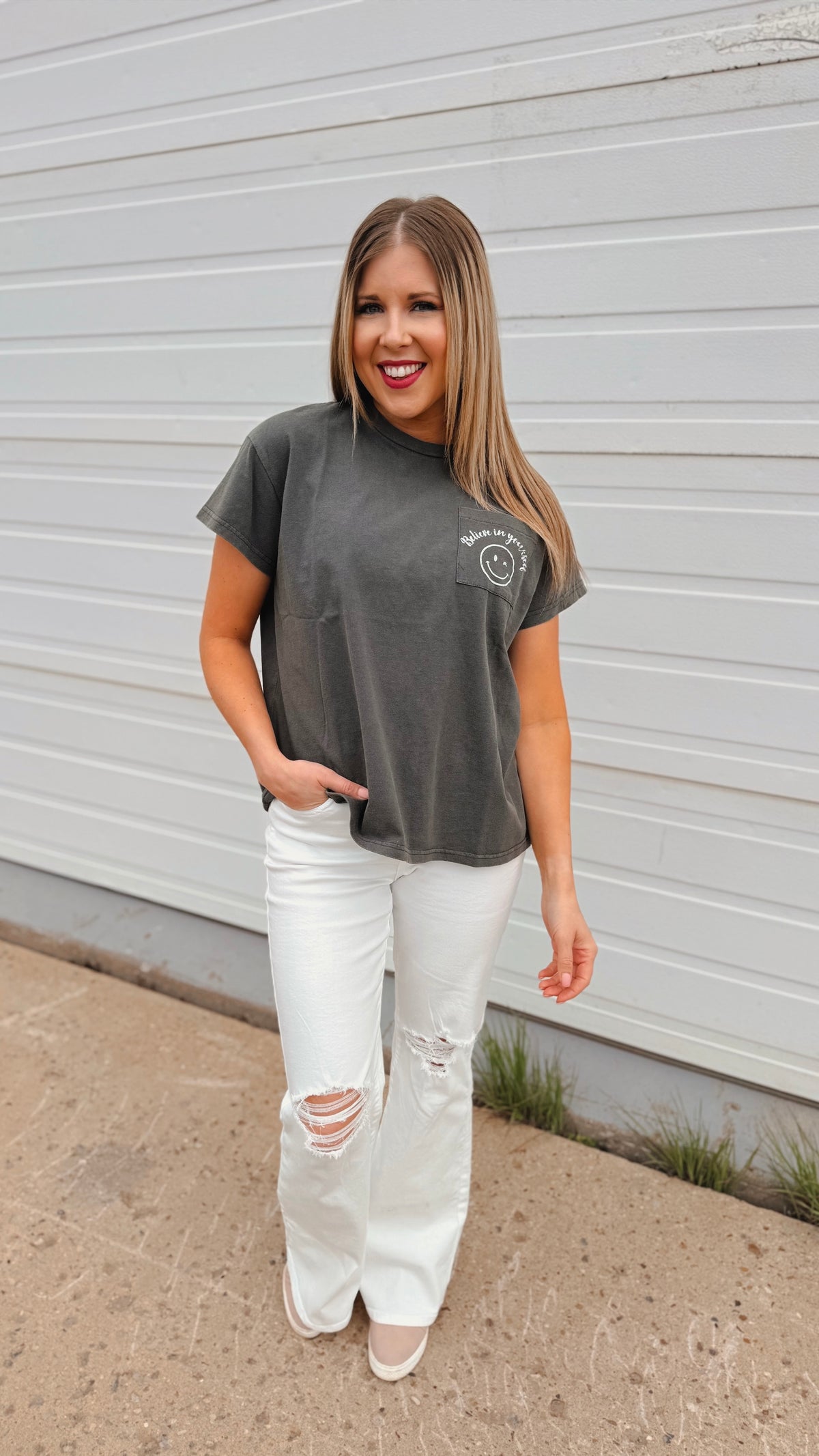 Believe In Yourself Tee | Charcoal