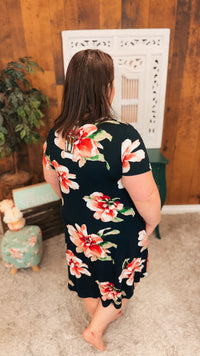 Mariah Floral Sundress | Black