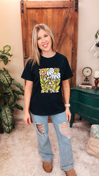 Floral Graphic Tee | Black