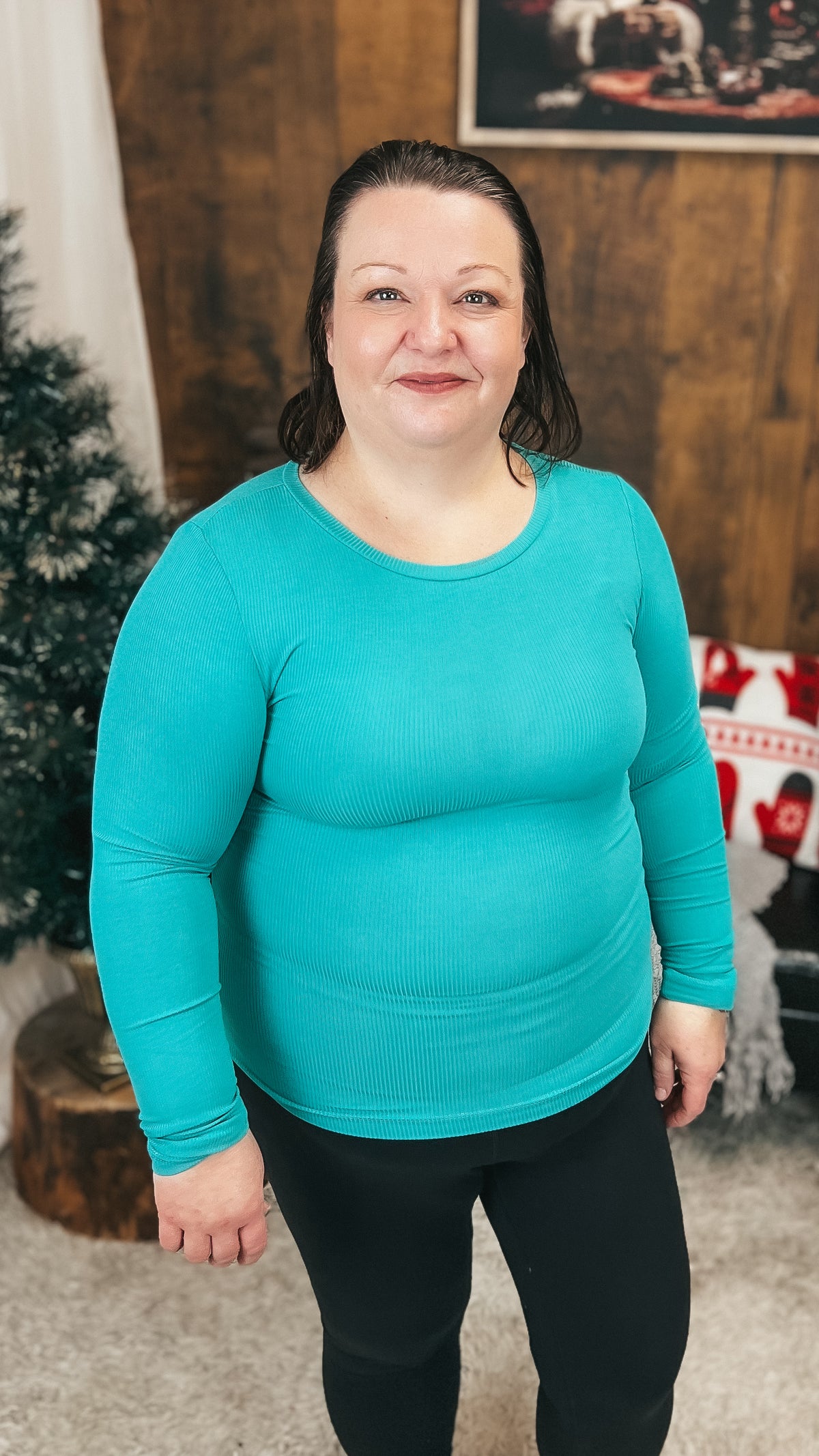 Tatum Ribbed Long Sleeve | Emerald Green