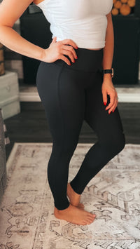 Annie Athletic Leggings: Black