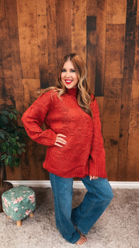Mae Knit Sweater| Washed Red