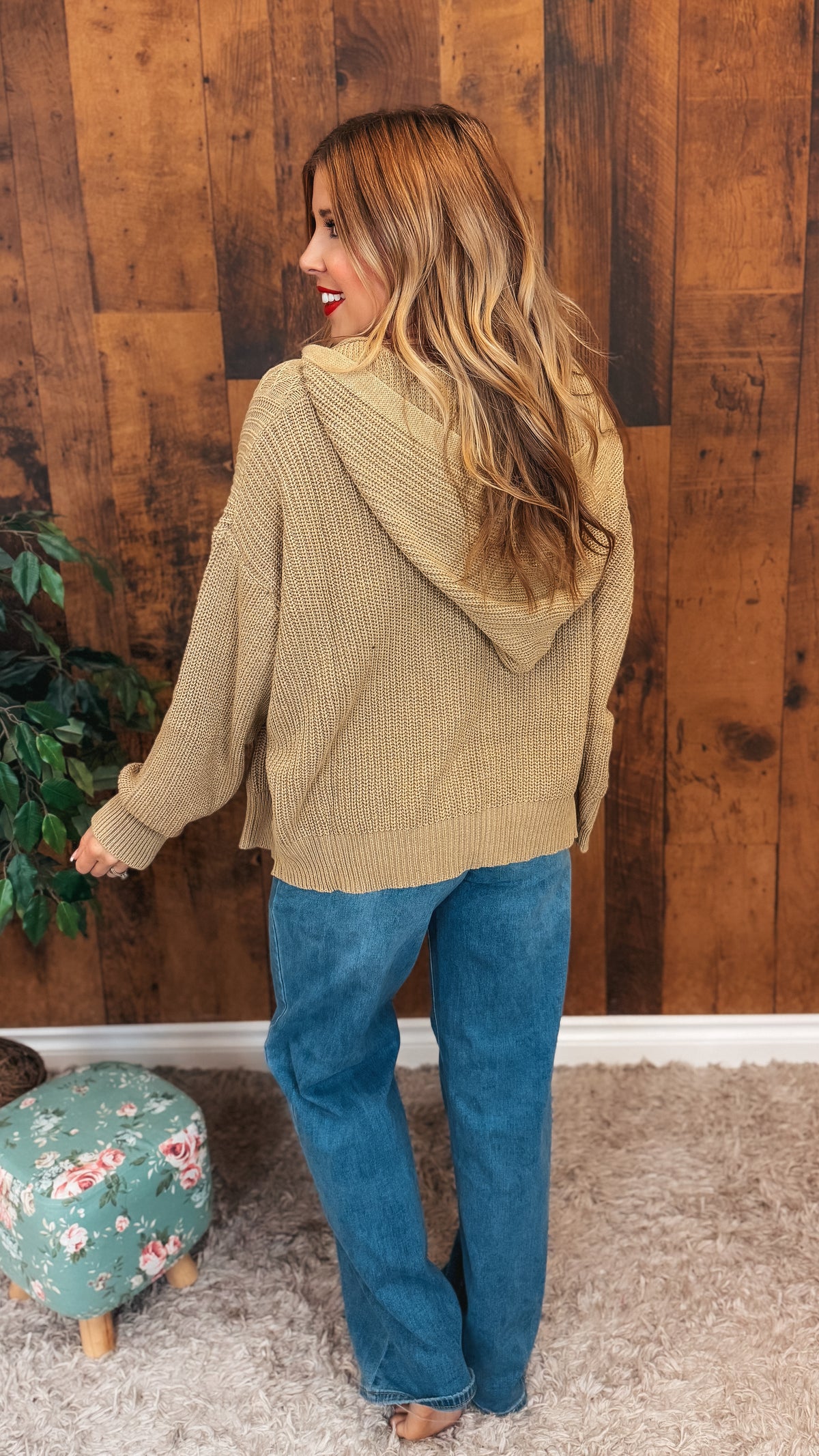 Brandi Zip Sweater Jacket | Taupe