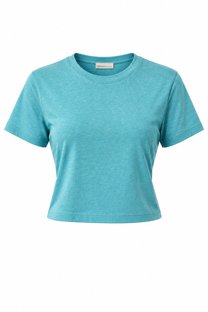 Michelle Basic Tee | Heather Light Teal *SALE*