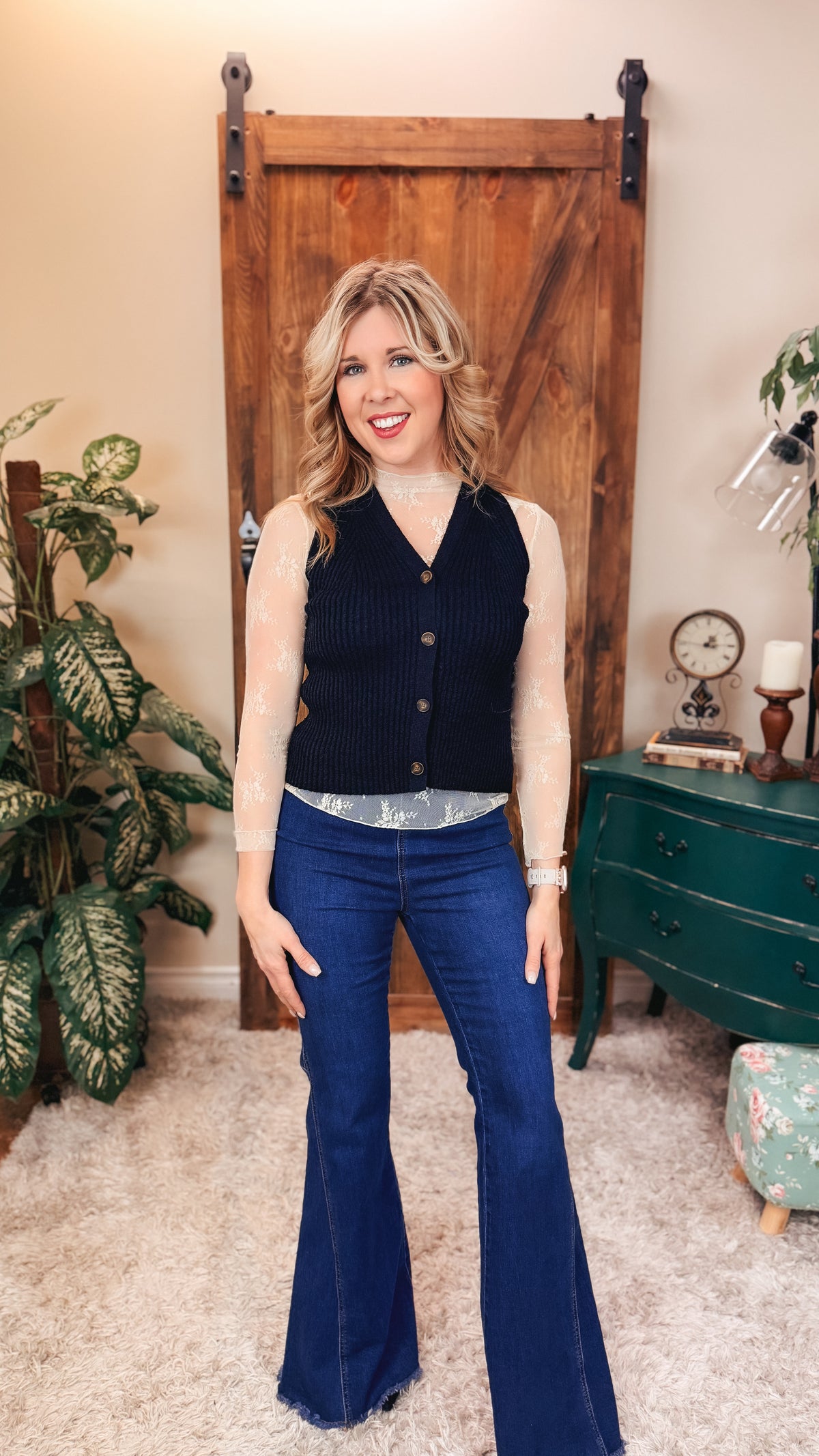 Rosalind Lace Top | Cream