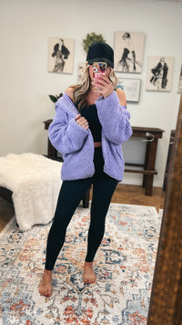 Carla Sherpa Jacket: Lavender *SALE*