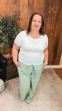 Crystal Wide Leg Pants | Olive