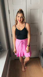 Alicia Flutter Skirt: Pink