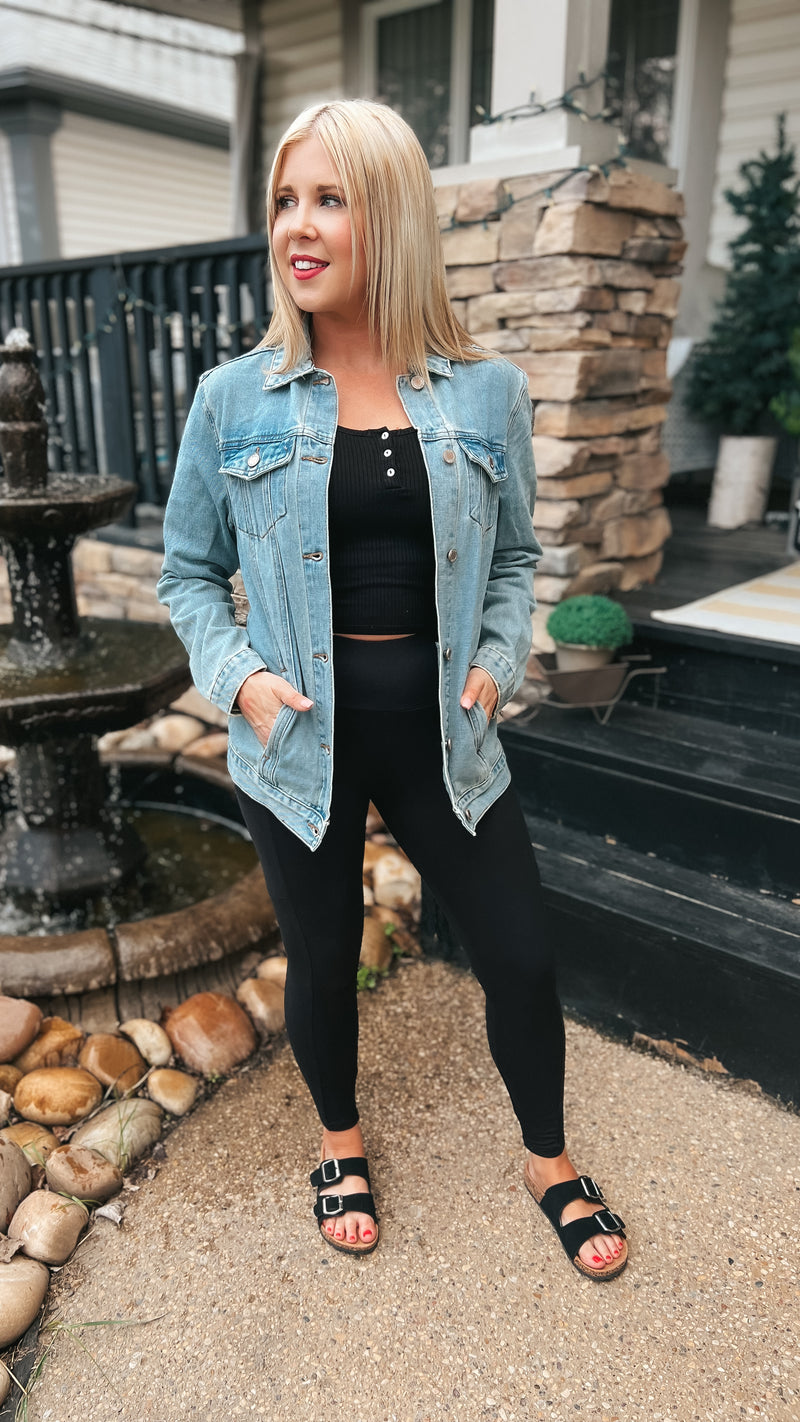 Kate Denim Jacket: Vintage Wash