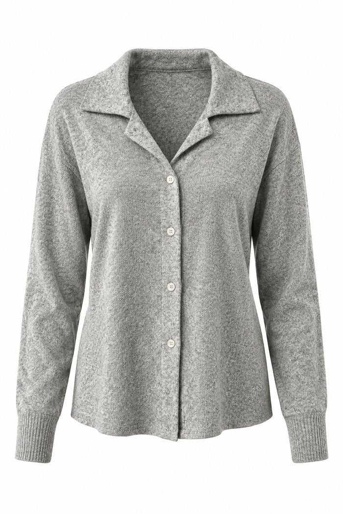 Loriann Button Shirt | Heather Grey *SALE*