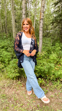 Rosemary Lace Cardigan | Navy