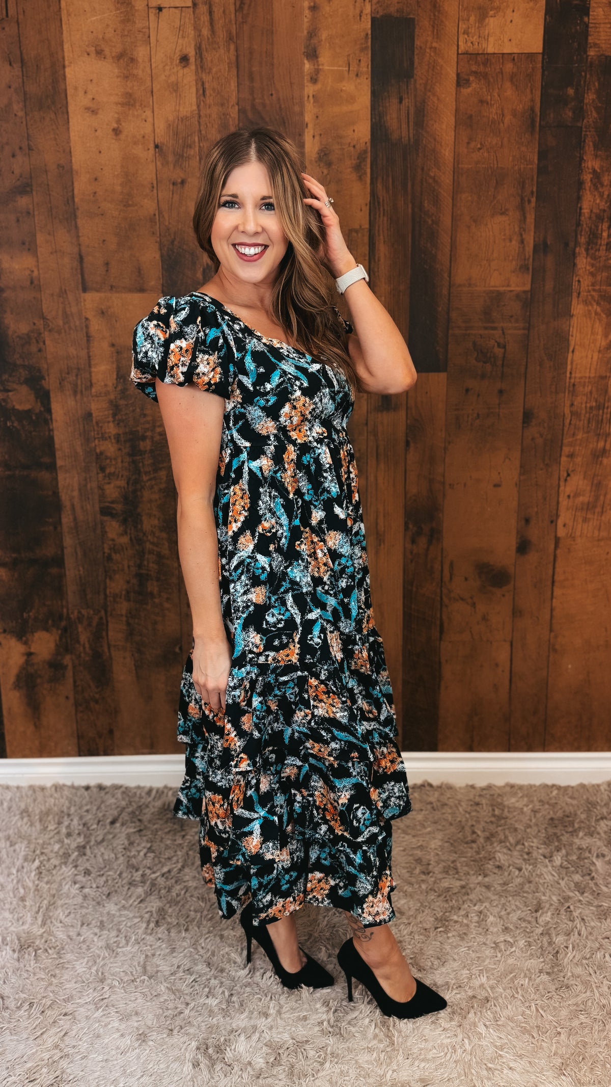 Lilly Floral Dress | Black