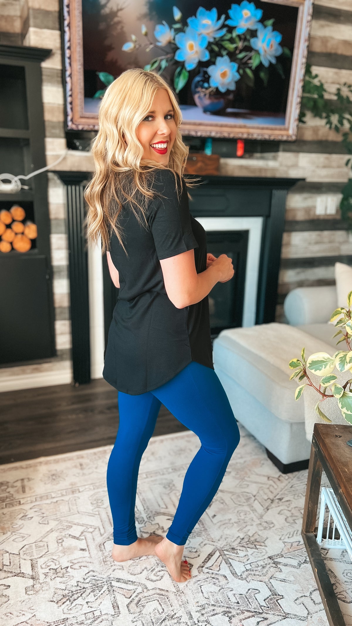 Rachel Leggings: Blue