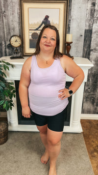 Rynlee Ribbed Tank Top: Lavender