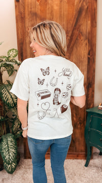Yeehaw Cowgirl Graphic Tee | Cream
