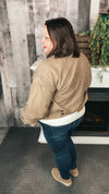 Melissa Moto Jacket: Taupe