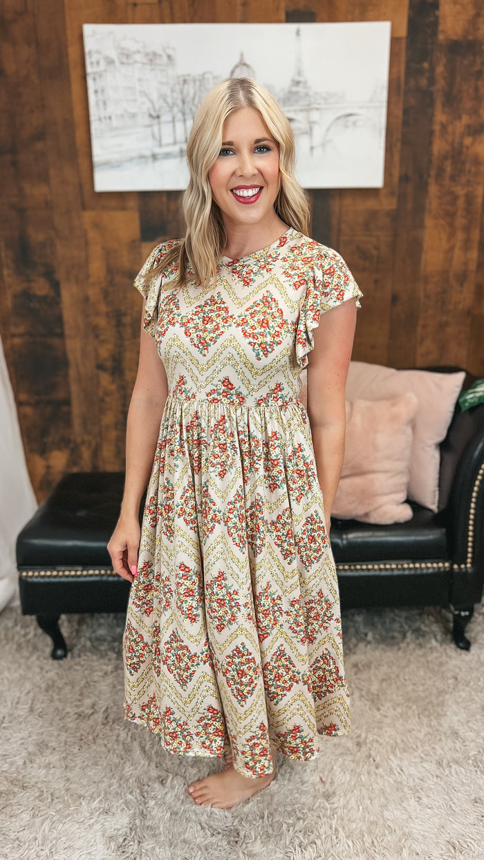 Victoria Floral Sundress: Vintage