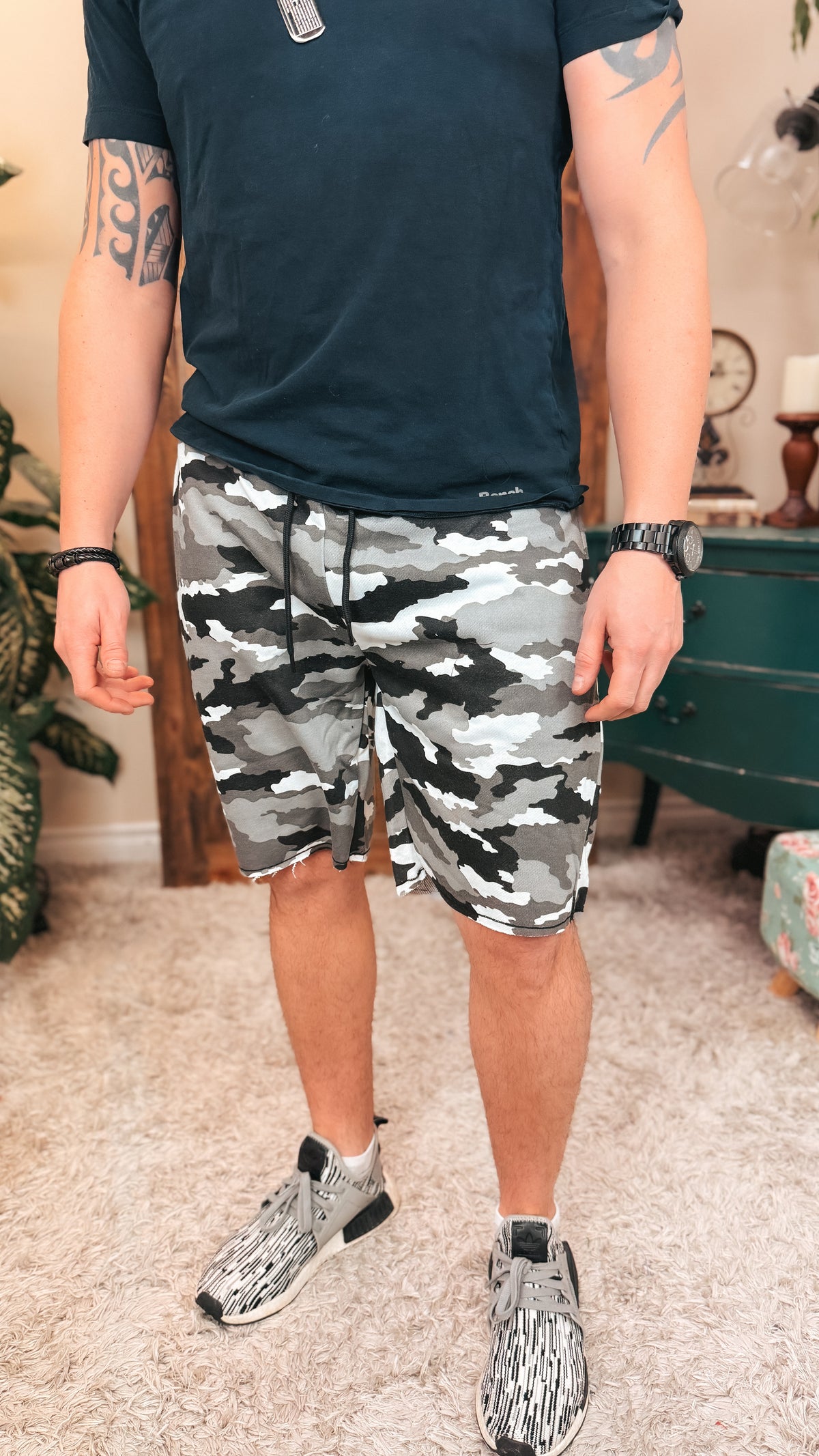 Patrick Shorts: Black Camo