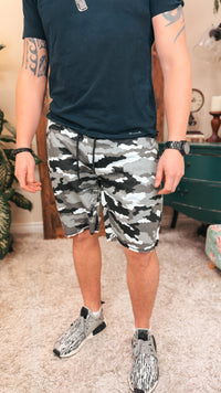 Patrick Shorts: Black Camo