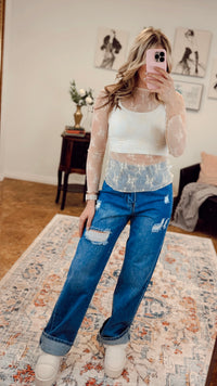 Rosalind Lace Top | Cream