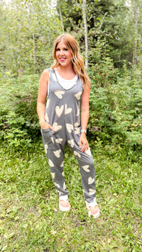 Nadine Romper | Grey Heart