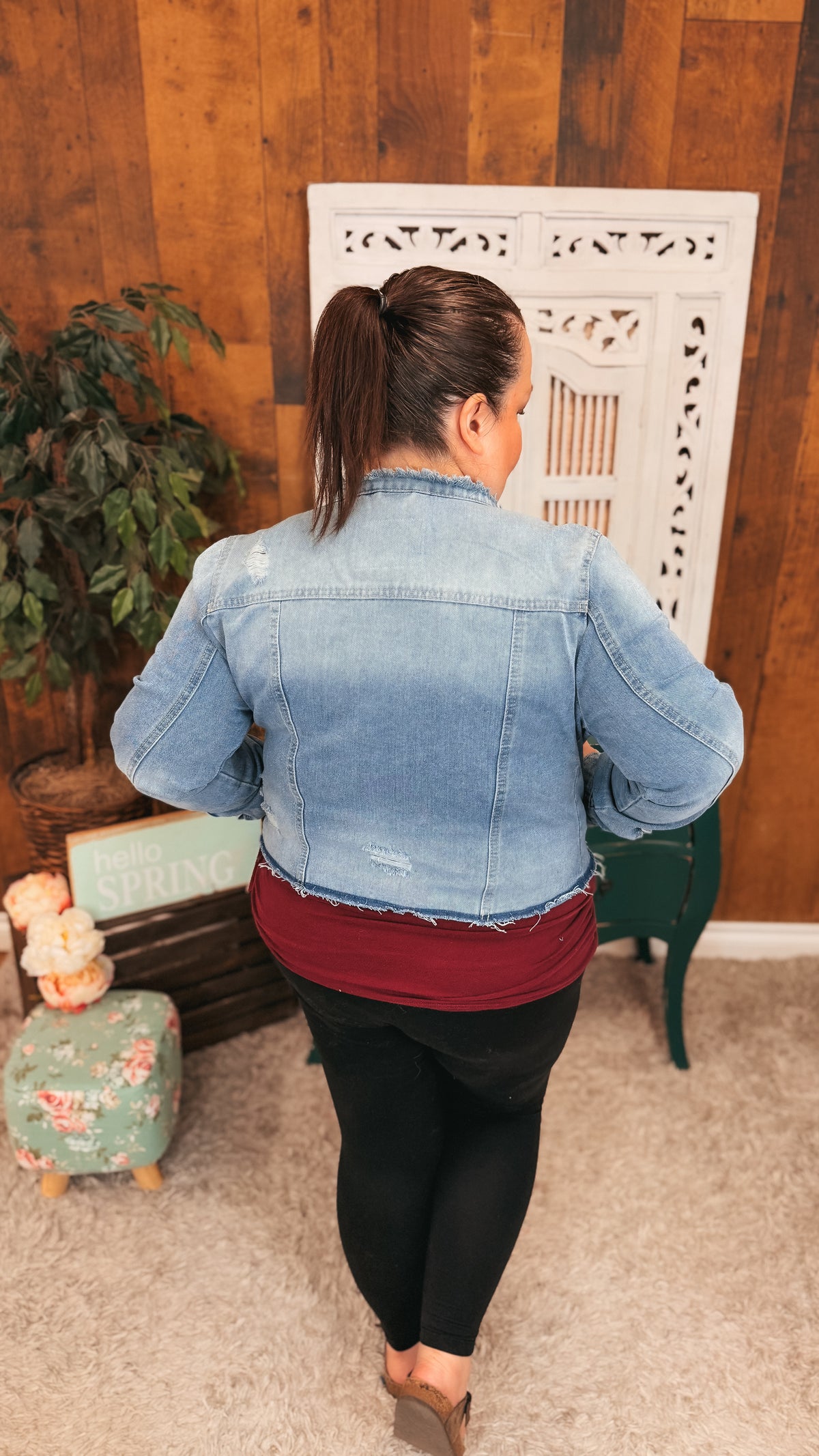 Joey Crop Denim Jacket | Medium Blue