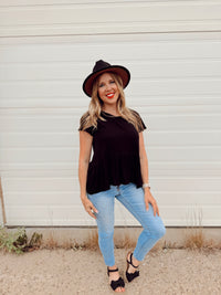 Belle Panama Hat | Black & Camel